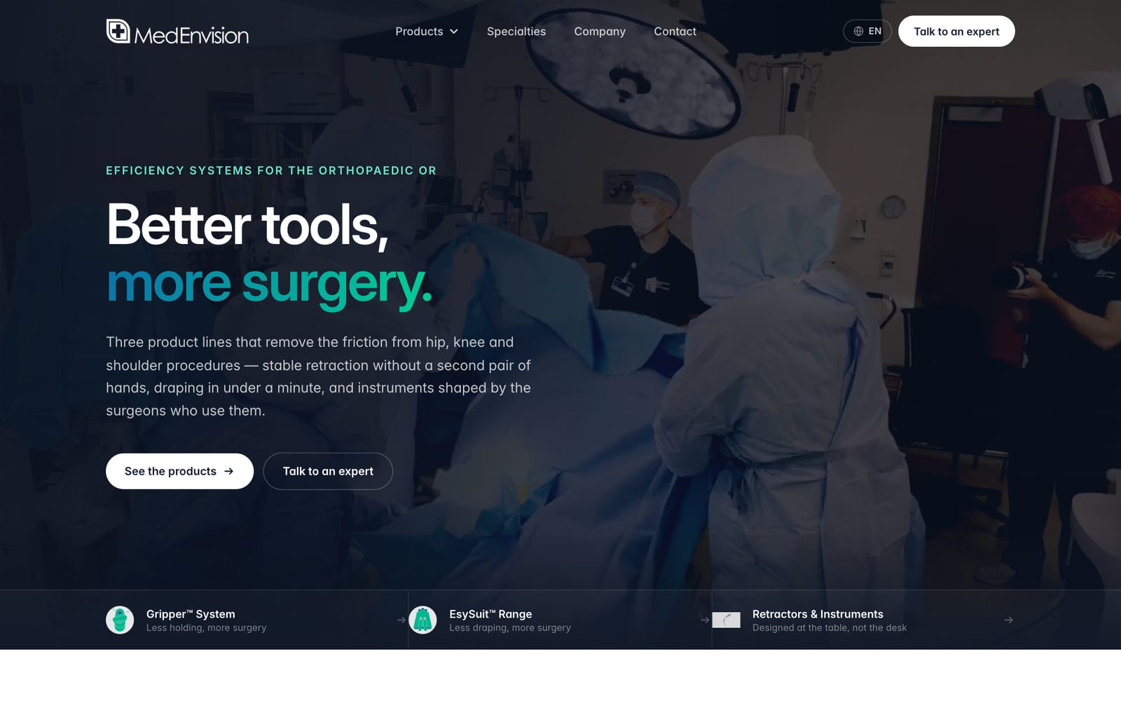 MedEnvision website by Surgeon Site